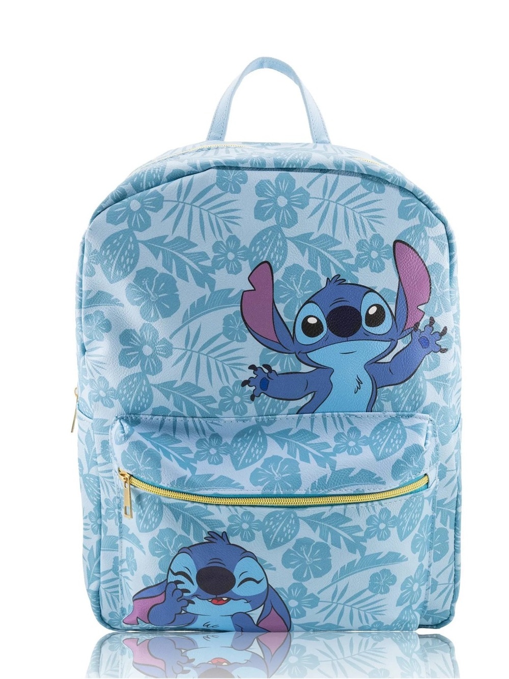 Blue Stitch Kids Backpack - Floral Print